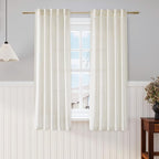 Linen Curtains 63 Inch Length 2 Panels Set by Nanspring