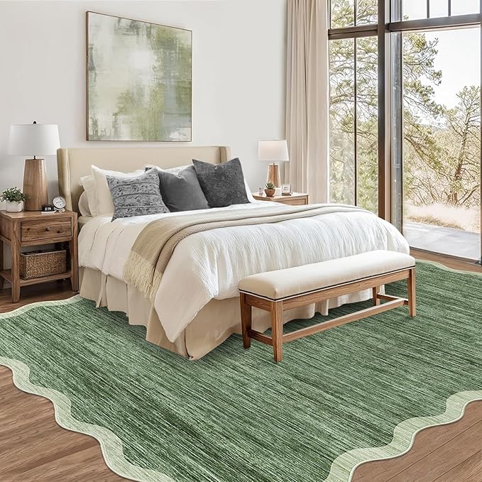 GarveeHome Scalloped Washable 5x7 Area Rugs - Image 3