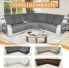 HDCAXKJ 100% Waterproof Reclining Sectional Couch Covers L Shape Recliner Sofa - Image 6
