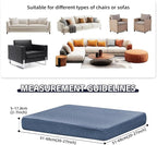 8Pcs Patio Cushion Covers, Outdoor Stretch Cushion Covers, Washable | Stretch - Image 2