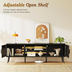 SUPERJARE TV Stand for 65 Inch TV, Entertainment Center - Image 3