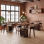 LITTLE TREE Square Bar Table, Wine Bar Cabinet - Image 7
