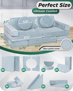 Lunix LX15 14pcs Modular Kids Play Couch, Child Sectional Sofa, Fortplay - Image 2