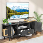 63" Fluted TV Stand for Tvs up to 70", Mid-Century Modern Entertainment Center - Image 6