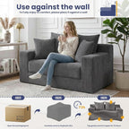 3-in-1 Convertible Sofa Bed, Boneless Loveseat Sleeper & Folding Couch Bed - Image 7