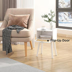 LAATOOREE Nightstand Set of 2, Small White Bedside Table, End Table - Image 4