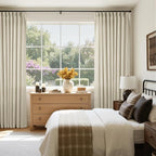 60 Inch Width 102 Inches Long Linen Pinch Pleat Curtains 1 Panel | Light - Image 6