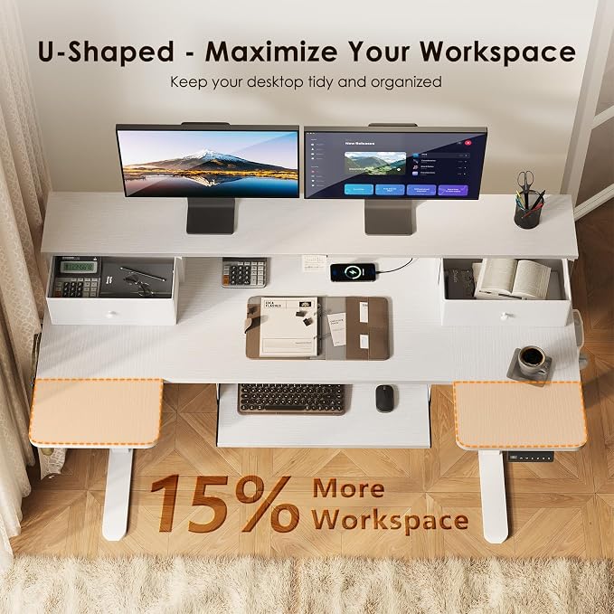 OffiGo U Shaped Electric Standing Desk - Image 6