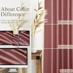 Canyon Rose Linen 112 Inch Curtains - Image 3