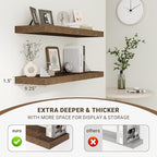 Acovy 48 Inch Floating Shelves, Wooden Shelves - Image 4