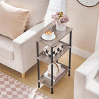 HOOBRO Narrow Side Table, 3-Tier Slim End Table No Tools Needed, Twist-On - Image 2
