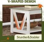 WLIVE Farmhouse Coffee Table, Modern Center Table - Image 4
