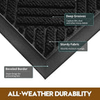 Front Door Mat, Heavy Duty Waterproof Doormat 35.5"x24", Stain Fade Resistant - Image 2