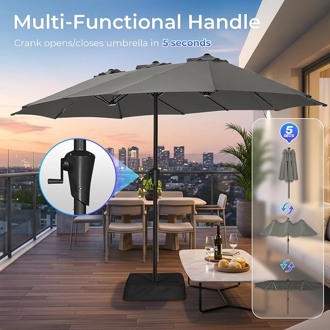 SUPERJARE 13FT Outdoor Patio Umbrella - Image 6