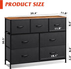 WLIVE 7 Drawer Dresser TV Stand, Entertainment Center, Media Console Table - Image 3