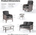 ovios 7-Piece Patio Furniture Set, Outdoor Wicker Sofa - Image 9