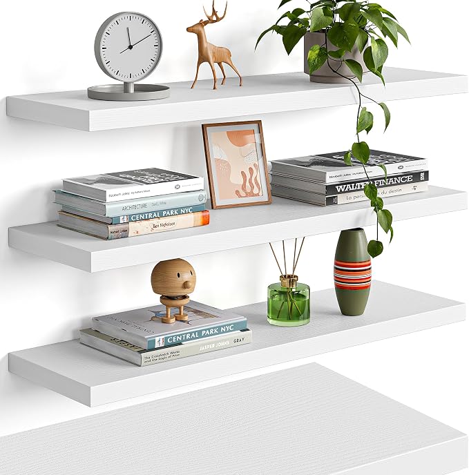 YUFLINX 23’’White Floating Shelves by Unknown