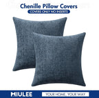 MIULEE Decorative Lumbar Throw Pillow Covers 12x20 Coastal Navy Blue 2 Pack | - Image 6
