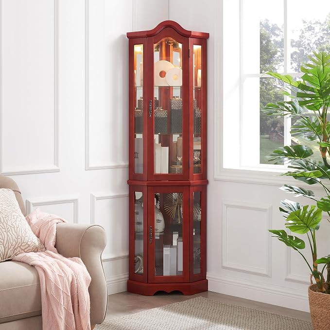 Glass Corner Display Cabinet by NALLBEIRRAA