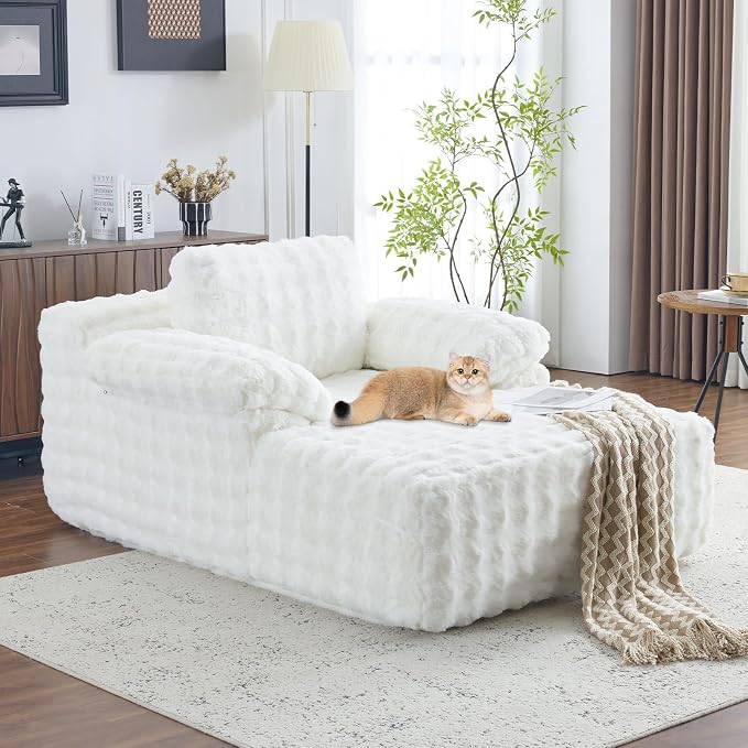 VINGLI Boneless Chaise Lounge Chair Indoor, 55.5" Deep Seat Sleeper Sofa Bed - Image 9