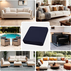 4Pcs Outdoor Cushion Covers, Patio Cushion Covers | Replacement, Stretch - Image 3