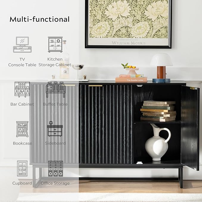 EYYTHUNG Fluted Storage Cabinet - Image 6