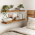 Fixwal Wall Shelves, 35.4" Long Heavy Duty Wall Mounted Rustic Wood Shelves - Image 6