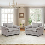 Modern Oversized Accent Chairs Set of 2, Chenille Cloud Sofa Chair by choairy