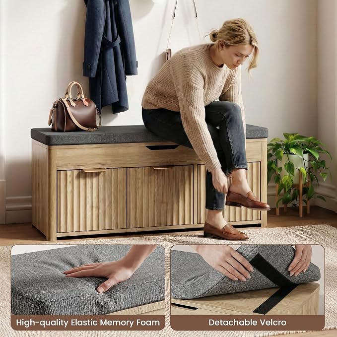 Shoe Bench with Storage - Image 5