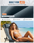 KingCamp Lounge Chair with face Hole, 400LBS Tanning Chairs - Image 9