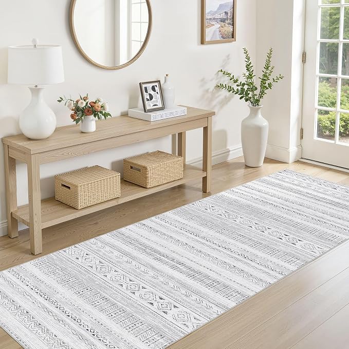 cotiled Hallway 2.6x8 Runner Rugs Washable Boho Moroccan Soft Rug | Solve - Image 2