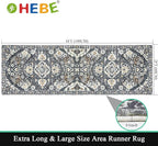 HEBE Hallway Runner Rug 2'x6', Washable Non Slip Kitchen Rug Runner | Soft Boho - Image 2