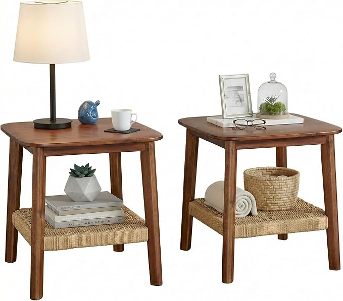 Alaterre Furniture Calais 2-Tier Solid Wood End Table by AlaterreFurniture