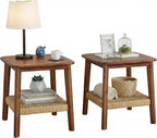 Alaterre Furniture Calais 2-Tier Solid Wood End Table by AlaterreFurniture