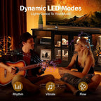 YESHOMY Farmhouse LED TV Stand - Image 7