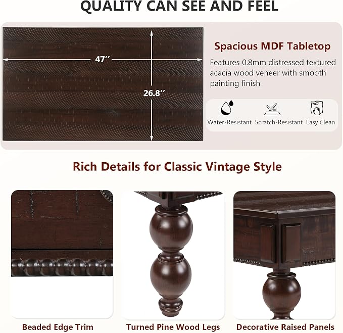 Retro Traditional Coffee Table - Image 4
