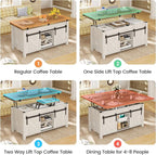 SEDETA Lift Top Coffee Table, 4 in 1 Multi-Function Convertible Coffee Tables - Image 6