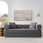 4-in-1 Folding Convertible Sofa Bed, 78 Inch Boneless Couch - Image 6