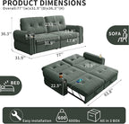 Convertible Couches, Queen Size Pull Out Sofa Bed - Image 2