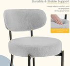 DUMOS Dining Chairs Set of 6, Mid Century Modern Chair Round Upholstered Curved - Image 3
