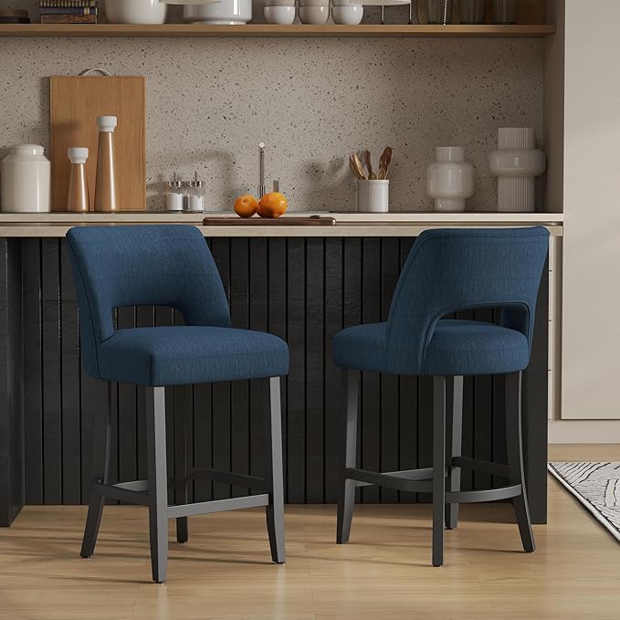 VKNOW Bar Stools Set of 2, Modern Counter Height Bar Stools by VKNOW
