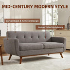 Kingfun 65.2" W Loveseat Sofa, Mid Century Modern Decor Love Seat Couches - Image 4