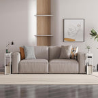 Leomonio White Side Table with Charging Station, Slim End Tables with Linen - Image 7