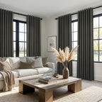 95 Inch Long Gray Blackout Curtains - Image 3