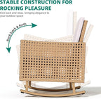 YITAHOME 3 Pieces Patio Wicker Rocking Chair Set, Outdoor Patio Furniture Set - Image 4
