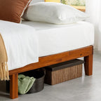 Mellow Naturalista Classic 12-Inch Solid Wood Platform Bed | Wooden Slats - Image 5