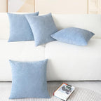CaliTime Decorative Couch Throw Pillow Covers 18 X 18 Inches Baby Blue | Pack - Image 6