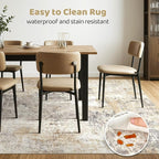LOONGRUG Square Rug 7x7 Washable Large Neutral Modern Abstract Area Rugs | Soft - Image 6