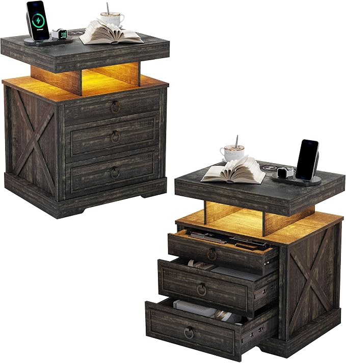 WOOVIVS Side Table Set of 2 by WOOVIVS