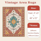 SERISSA 4x6 Washable Non Slip Boho Area Rug - Image 6
